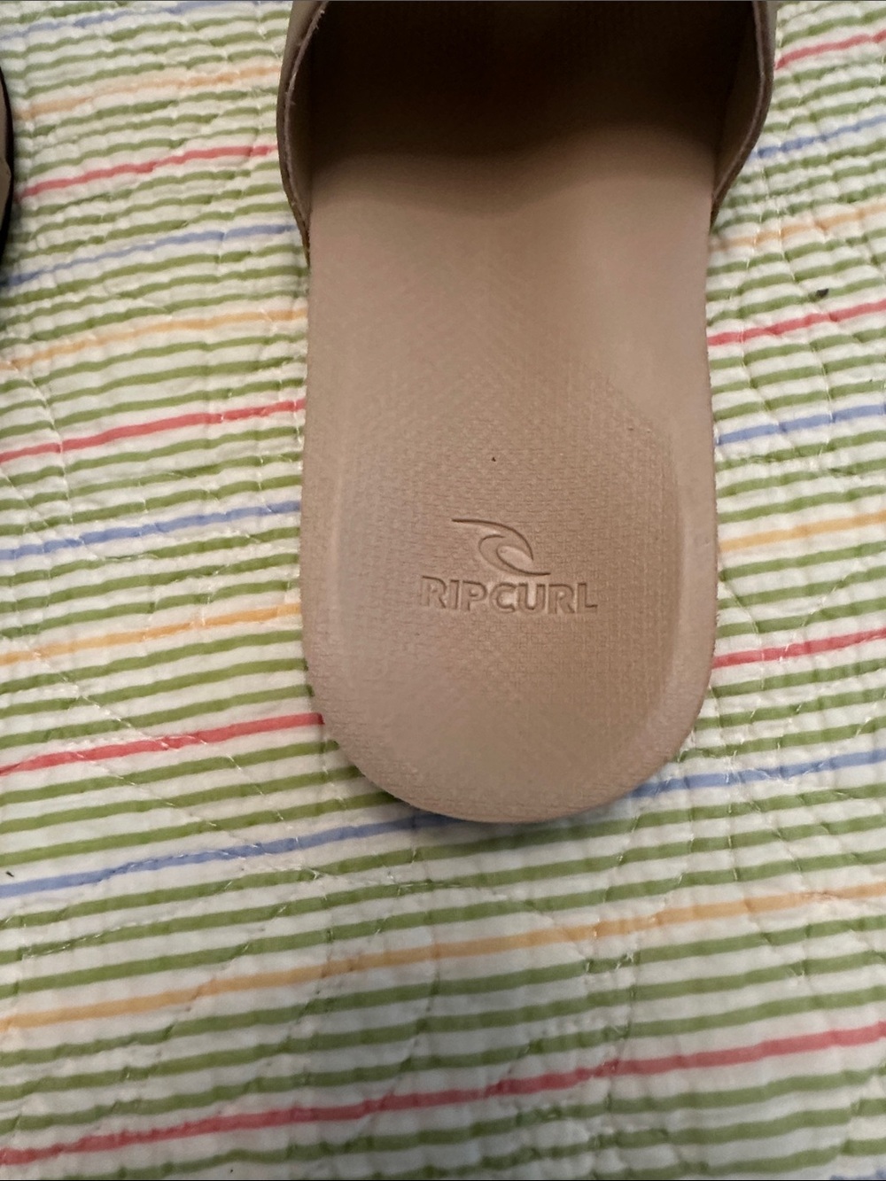 Slip-On Slide Sandals in Taupe - Picture 3 of 5